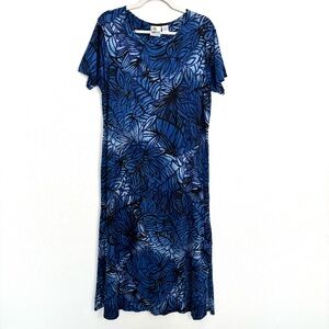 Daffodil by Loungees Short Sleeve Maxi House Dress Women’s Medium Grandma Comfy